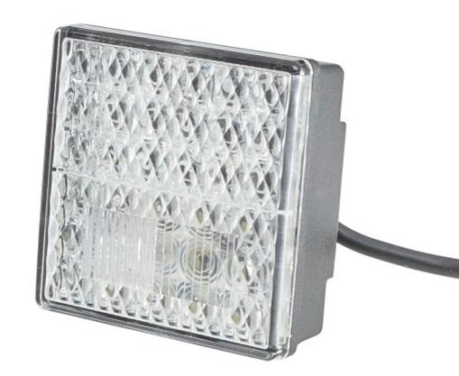 Lampă semnalizare ceață/marșarier HELLA LED 24V, sticlă transparentă, 80x80 mm, model 2NR 357 029-161